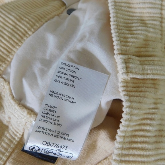 NWT!! Urban Outfitters BDG Corduroy Carpenter Pants Mago Ivory Yellow Size 8 - Picture 15 of 16